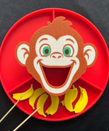 3D Printed Feeding Monkey Face - Great for fine motor skills activities - Image 1