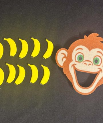 3D Printed Feeding Monkey Face - Great for fine motor skills activities - Image 2
