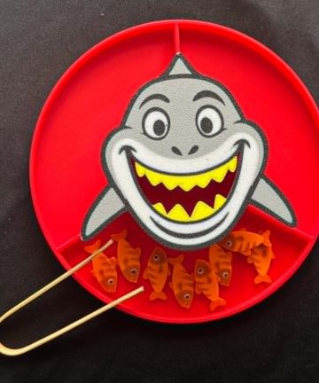 3D Printed Feeding Shark Face - Great for fine motor skills activities - Image 1