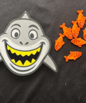 3D Printed Feeding Shark Face - Great for fine motor skills activities - Image 3