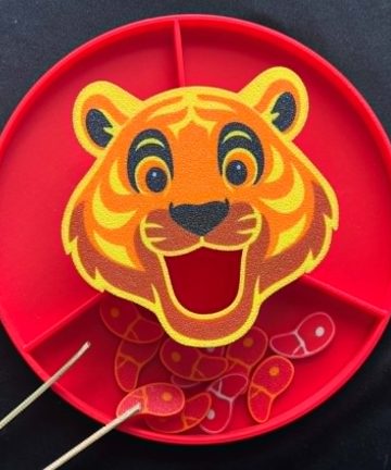 3D Printed Feeding Tiger Face - Great for fine motor skills activities - Image 1