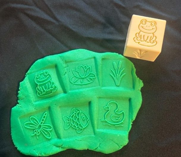 3D printed Pond Stamper Block- great for play dough