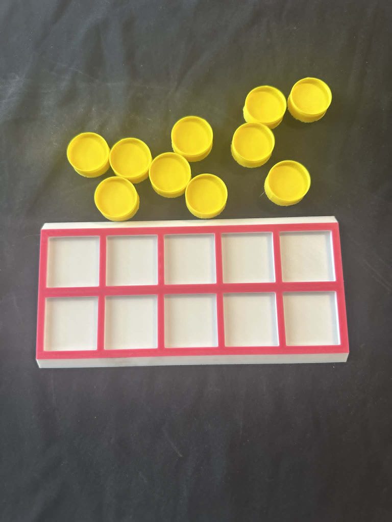 3D printed Ten frame - Great for play Dough, Damp sand or just adding to any activity