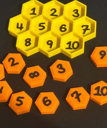 3D Printed Honeycomb Number board - Image 2