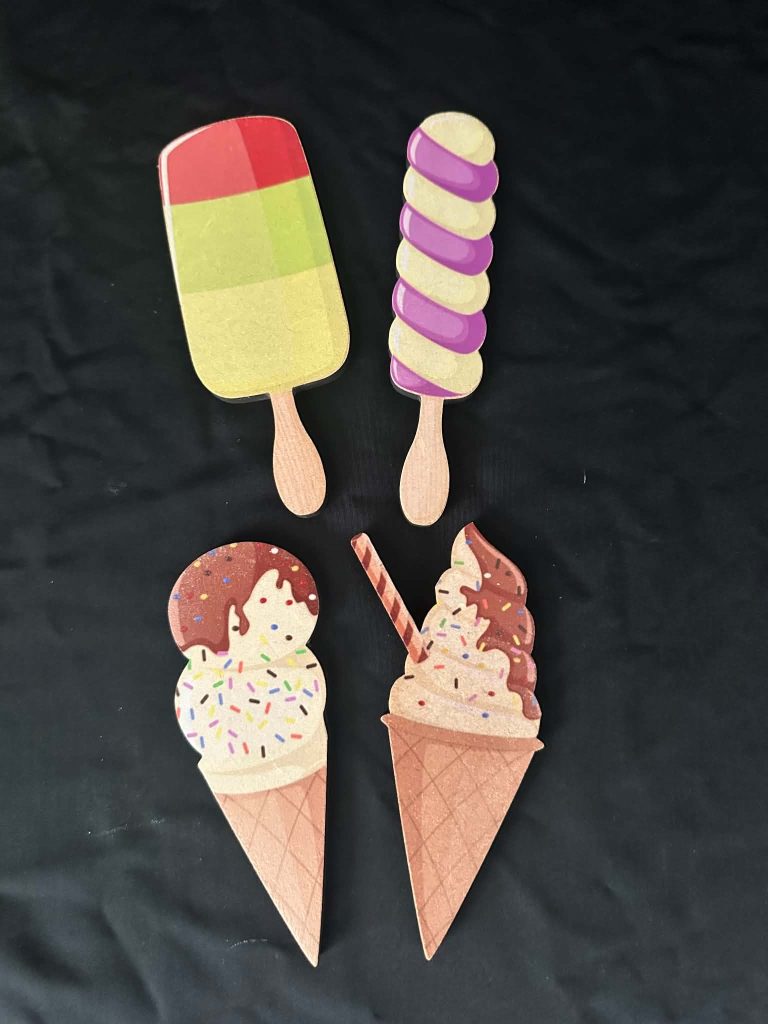 Ice Cream and Ice lolly set - great for role, and sensory play trays
