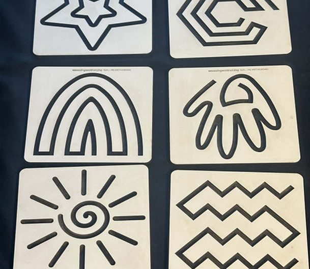 Pre-Writing set of 6 boards - Great for strengthening hand muscles for writing skill