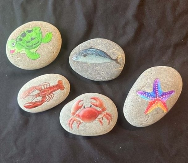 Sea creature stones - great to add to any under the sea activity