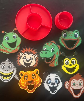 3D Printed Feeding Faces - Great for fine motor skills activities - Image 1