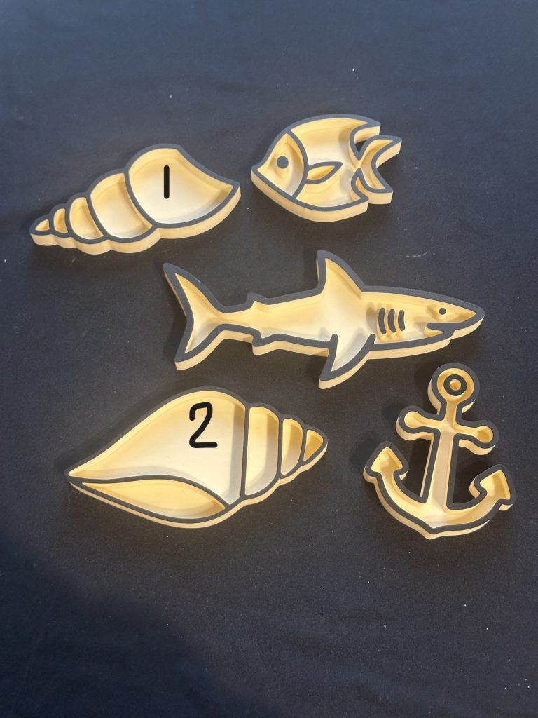 3D Printed Under The Sea Trays - Mini 3D printed under the sea trays great for rice, chick peas or coloured sand trays