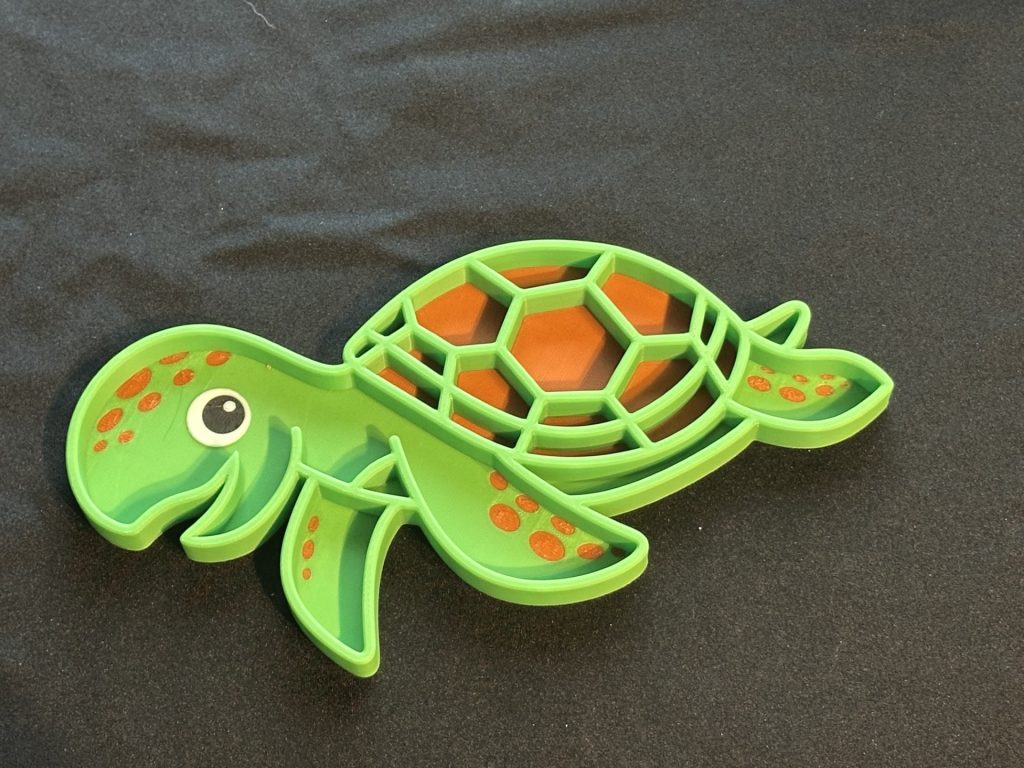 3D Printed Turtle Tray – Great for sensory play