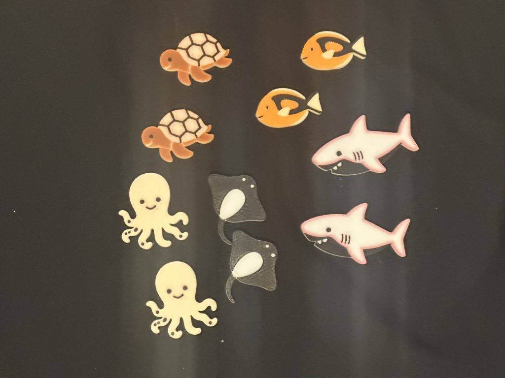 3D Printed Counting Tokens Sea Creatures x10 – These adorable counting tokens are perfect for learning through play