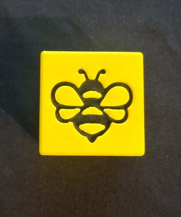 3D printed Bee Stamper Block- great for play dough - Image 1