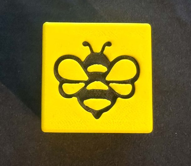 3D printed Bee Stamper Block- great for play dough