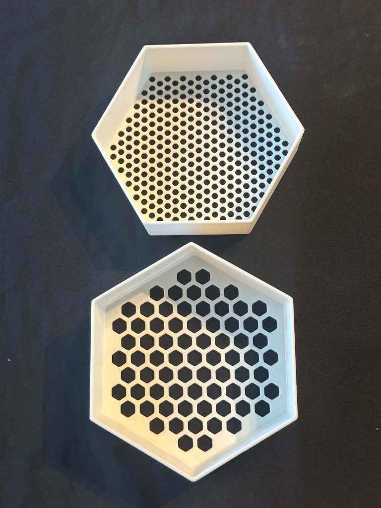 3D printed Sieves -Great for sensory play