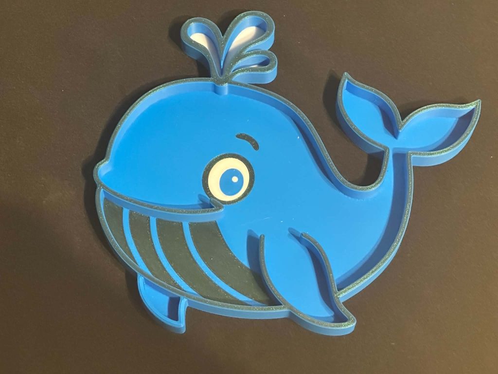 3D printed Whale sensory play Tray – Great for sensory play