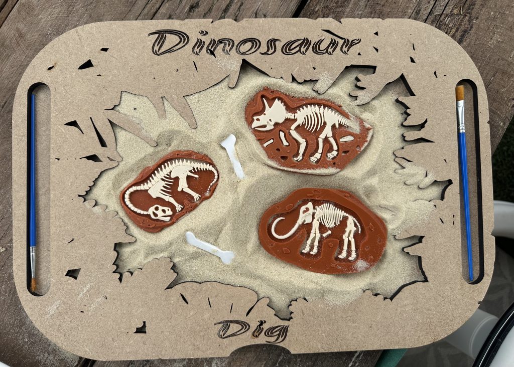 Dinosaur Dig IKEA FLISAT Large Activity Lid - Perfect for little explorers who love to dig and discover!