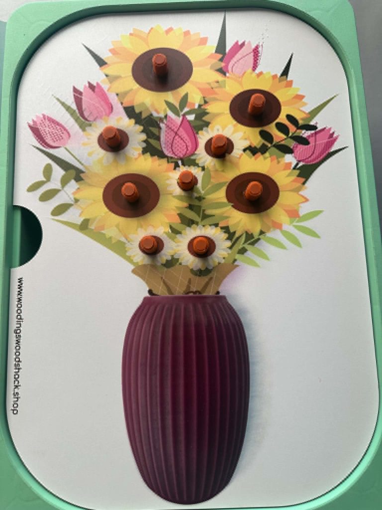 IKEA Flisat Pouch Screw Flowers in Vase activity - Great For Helping Little Hands With Coordination & Dexterity & Spring and summer activities