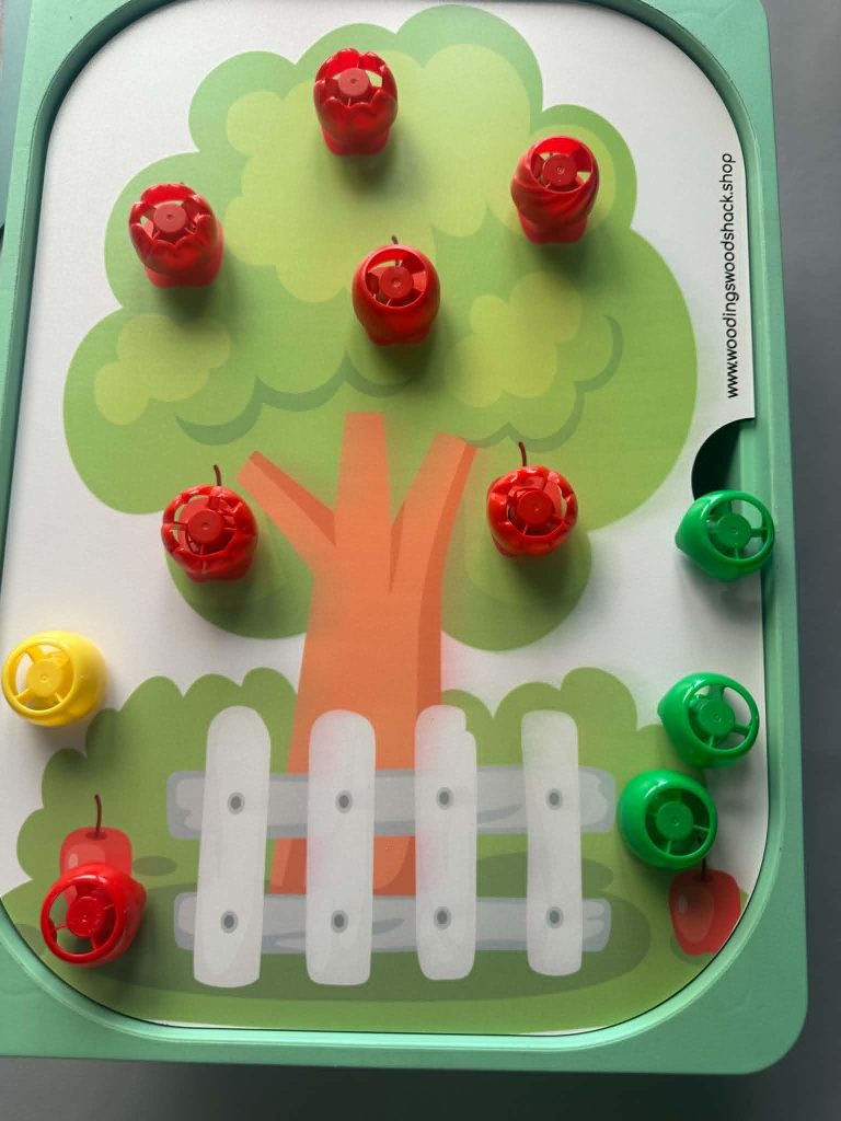 IKEA Flisat Pouch Screw Tree activity - Great For Helping Little Hands With Coordination & Dexterity & Spring and summer activities