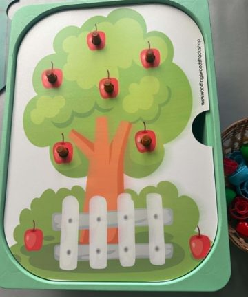 IKEA Flisat Pouch Screw Tree activity - Great For Helping Little Hands With Coordination & Dexterity & Spring and summer activities - Image 3