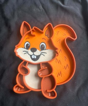 3D Printed Cute Squirrel Tray – Ideal For Sensory Play trays - Image 1