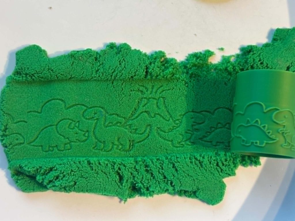 3D Printed Dinosaur & Volcano Roller – Great for play dough