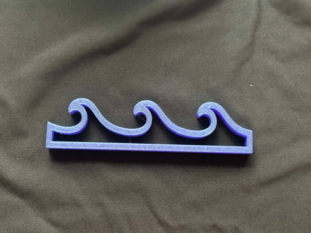 3D Printed Wave - great for Play Dough or Sensory play trays