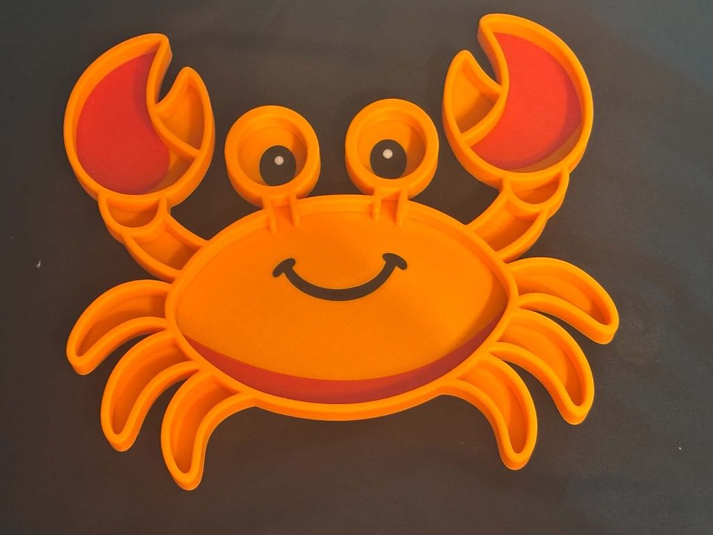 3D printed Crab sensory play tray – Great for sensory play