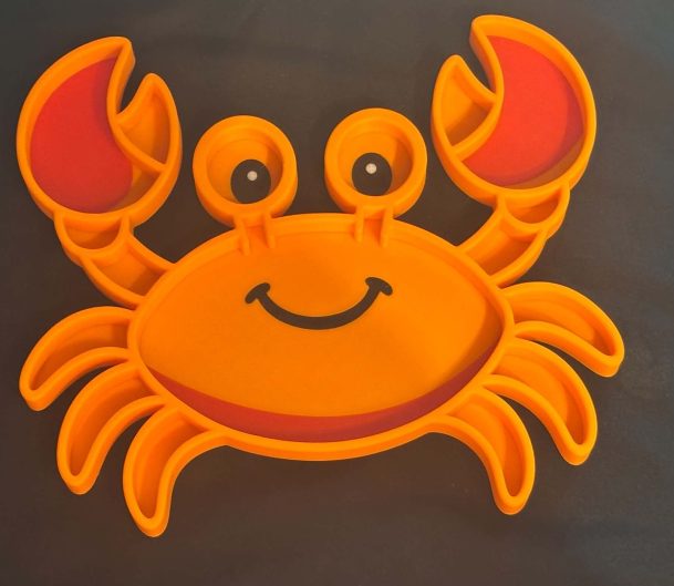 3D printed Crab sensory play tray – Great for sensory play