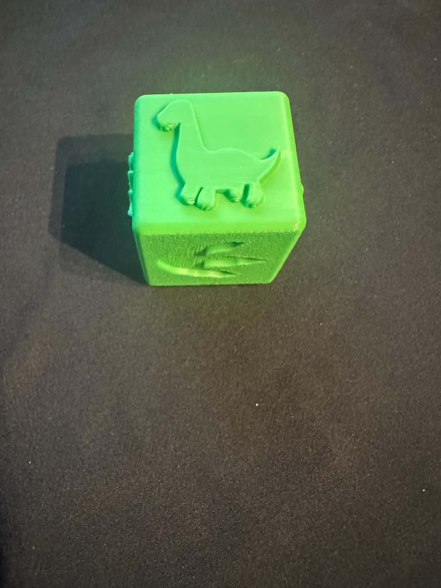 3D printed Dinosaur Stamper Block – great for play dough - Image 1