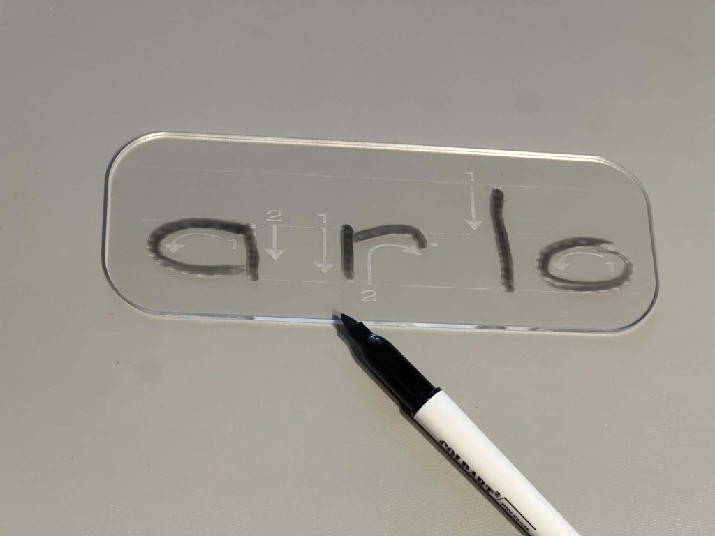 Acrylic Name Board and Free White Board pen