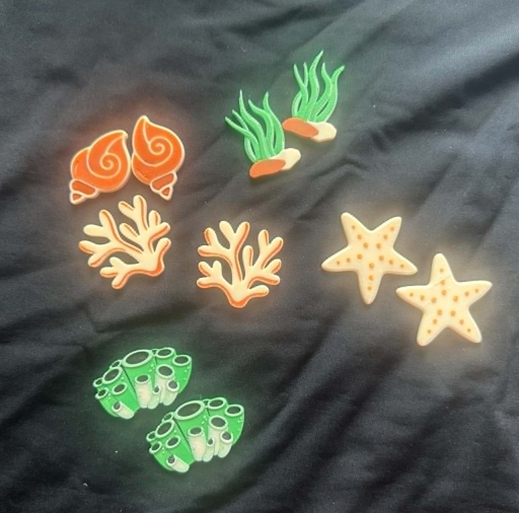 Counting Tokens under the sea shapes x10 - Ideal for home learning, nurseries & educational settings