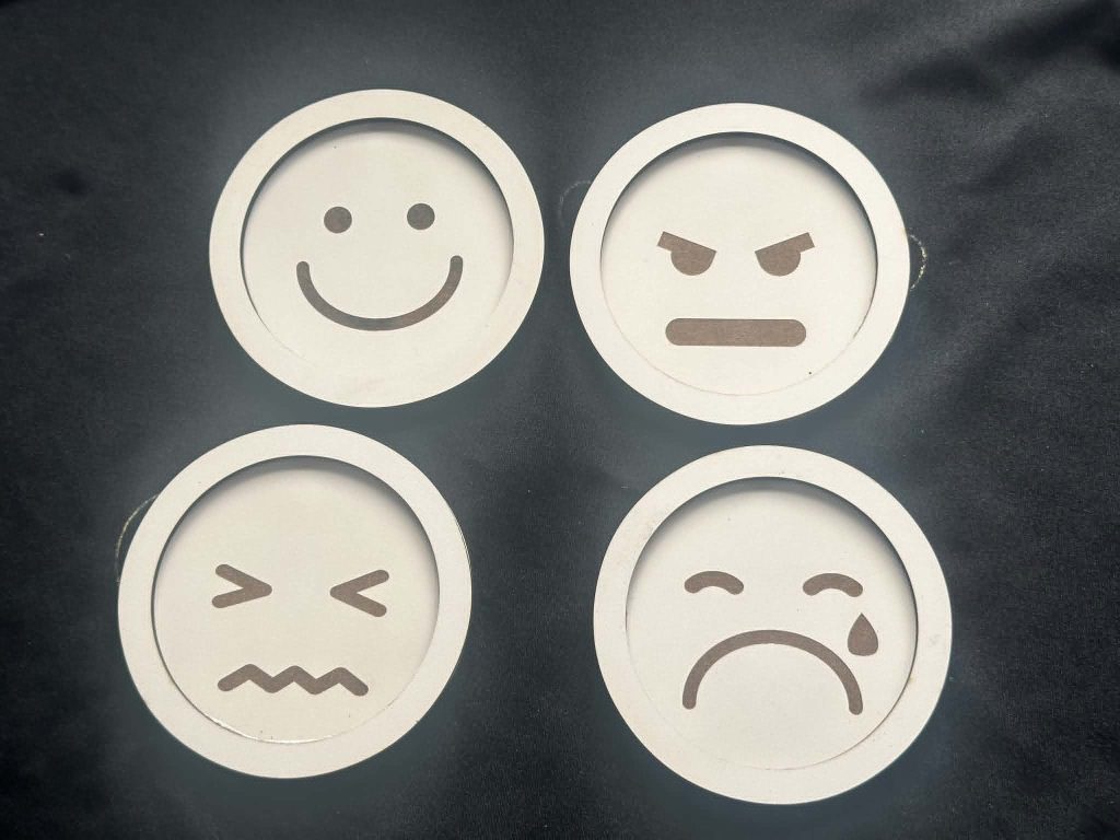 Mini Emotions Sensory Play Tray set - great for encouraging children to talk about feeling