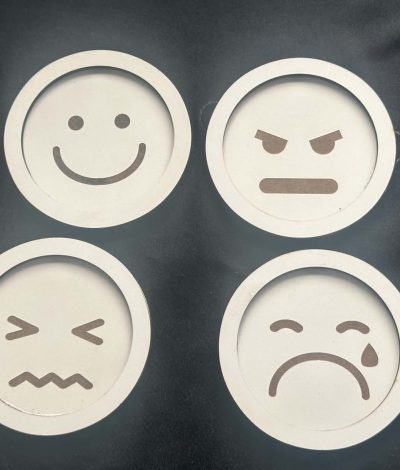 Mini Emotions Sensory Play Tray set - great for encouraging children to talk about feeling