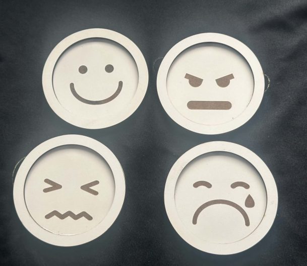 Mini Emotions Sensory Play Tray set - great for encouraging children to talk about feeling
