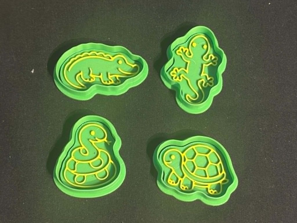 Reptiles Play Dough, or cookie Cutters & Stampers