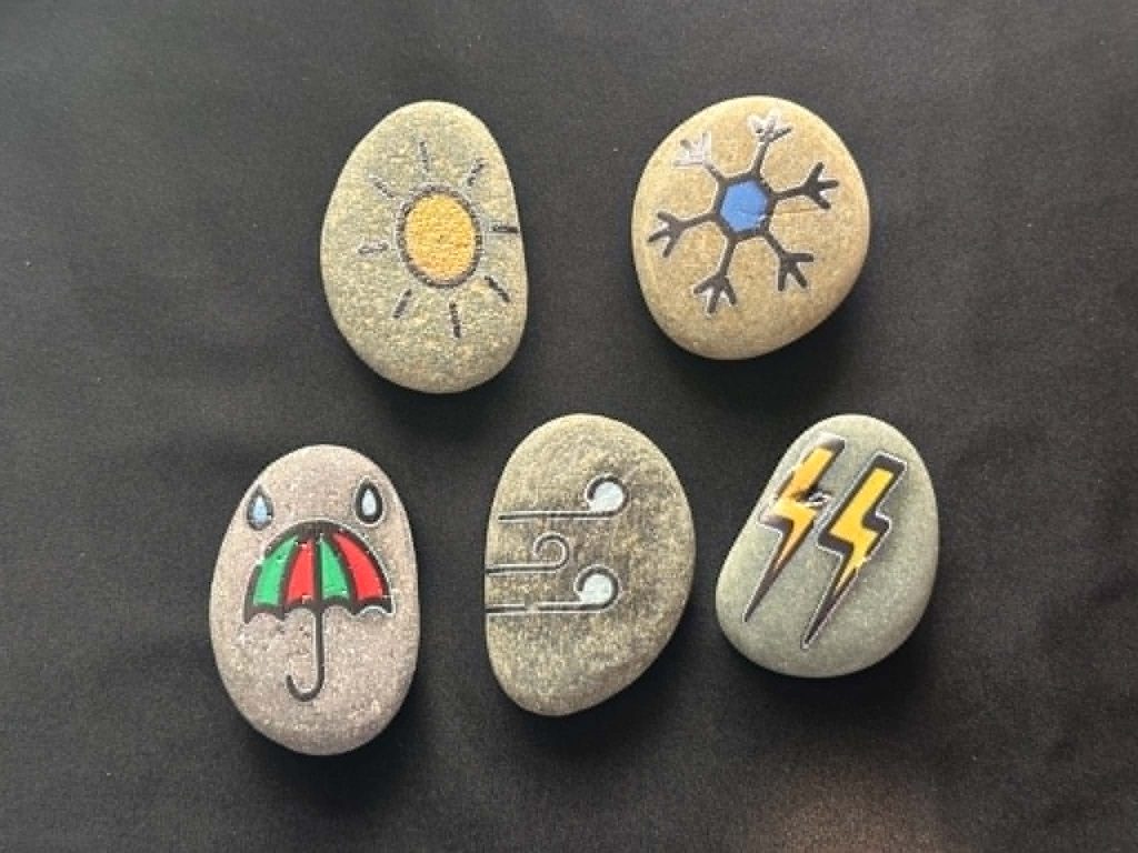 Weather Stones – great to add to any Sensory Activity