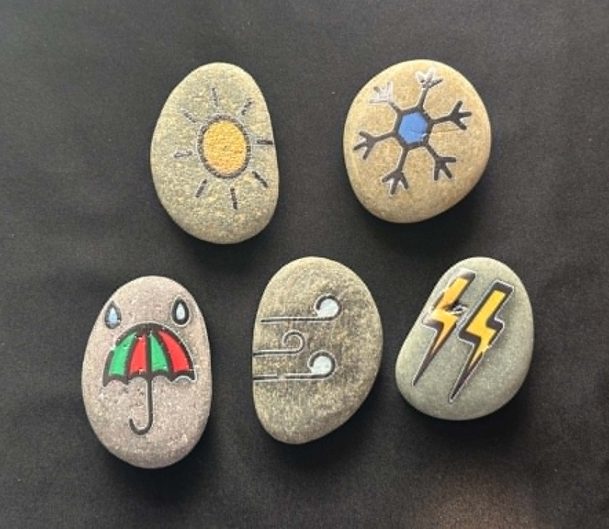 Weather Stones – great to add to any Sensory Activity