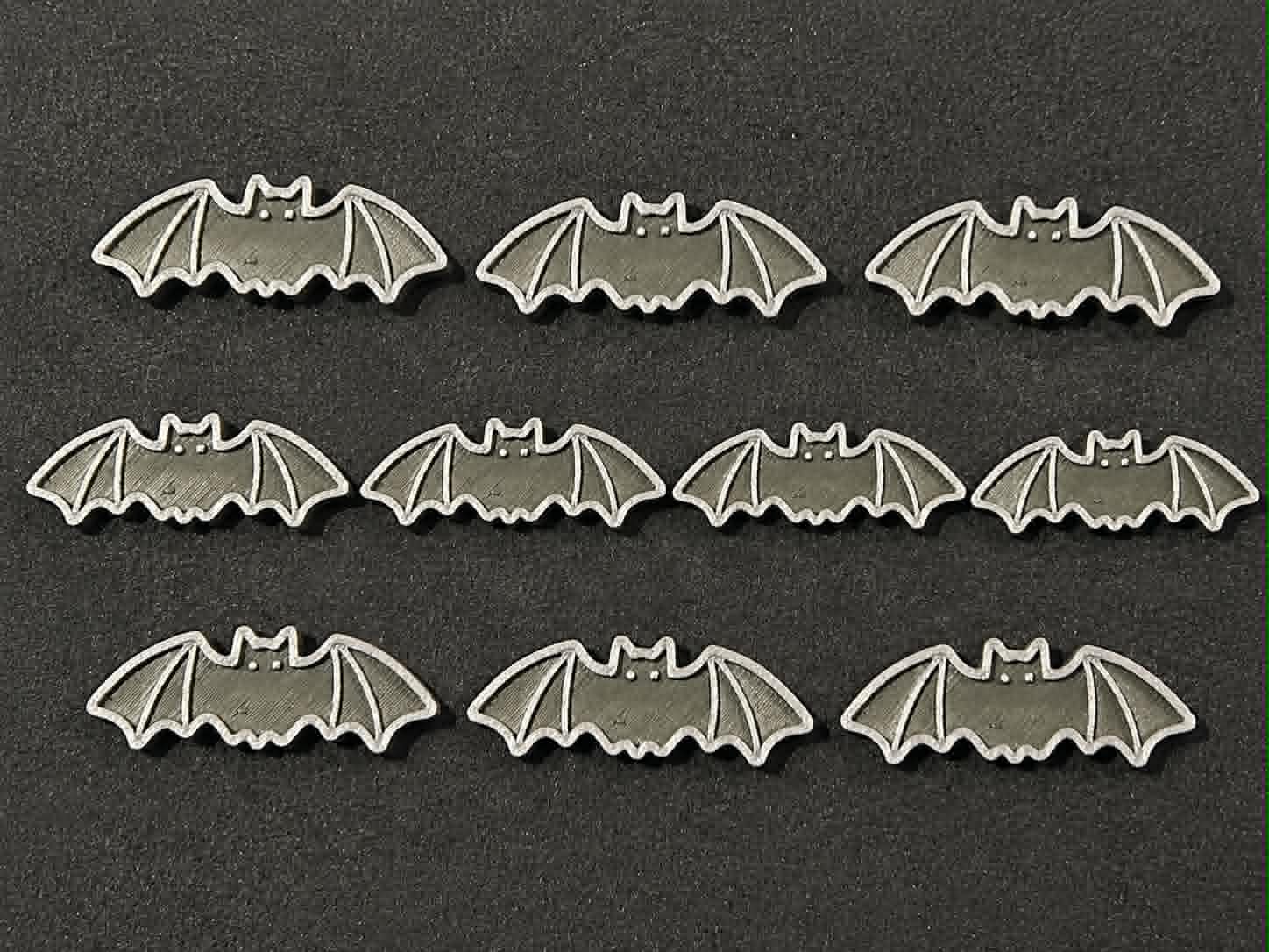 3D Printed Counting Tokens Bat x10 - Image 1