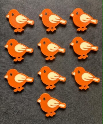 3D Printed Counting Tokens Bird x10