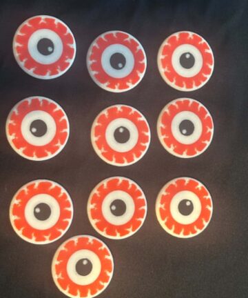 3D Printed Counting Tokens Eyeballs x10