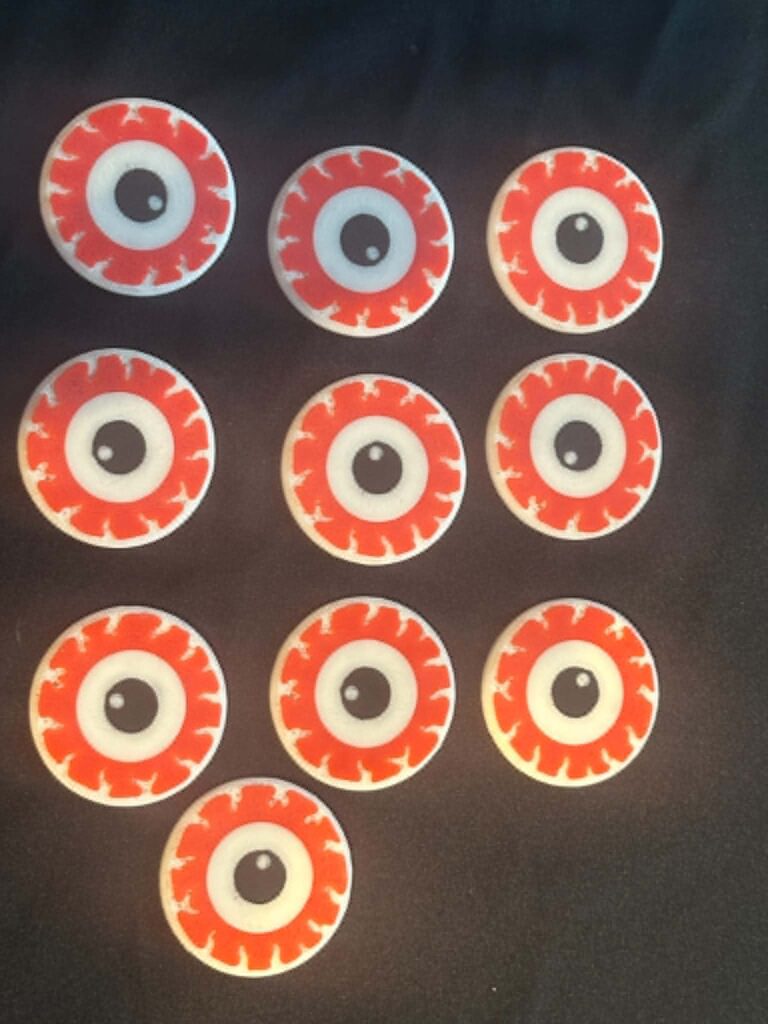 3D Printed Counting Tokens Eyeballs x10
