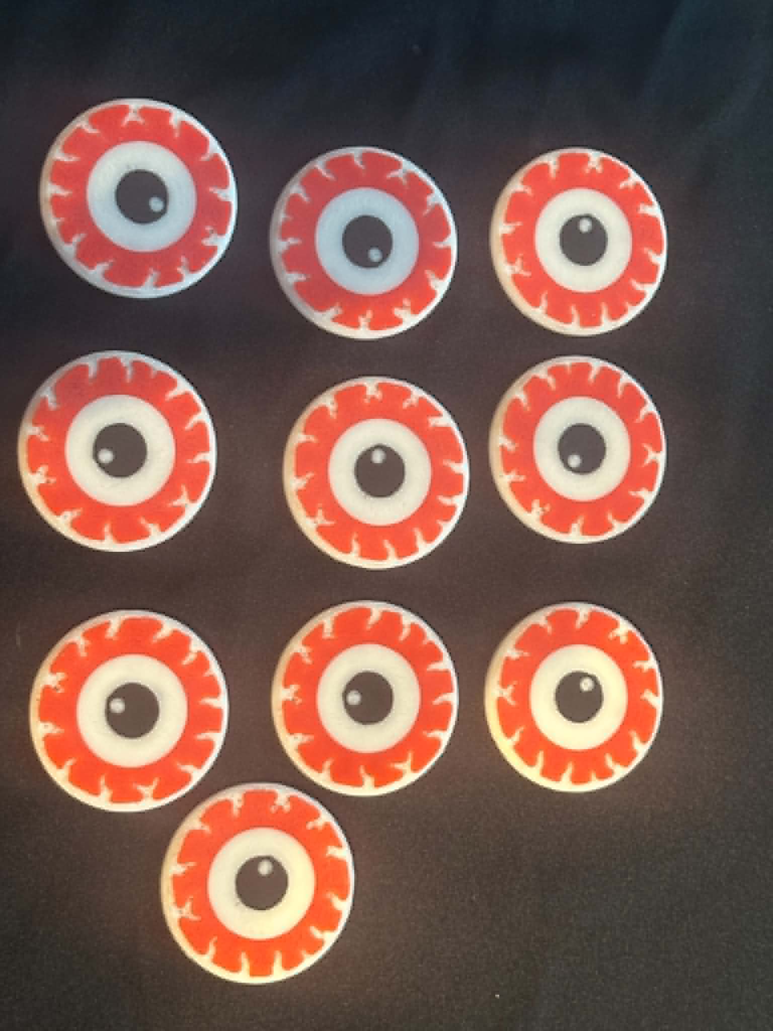 3D Printed Counting Tokens Eyeballs x10 - Image 1