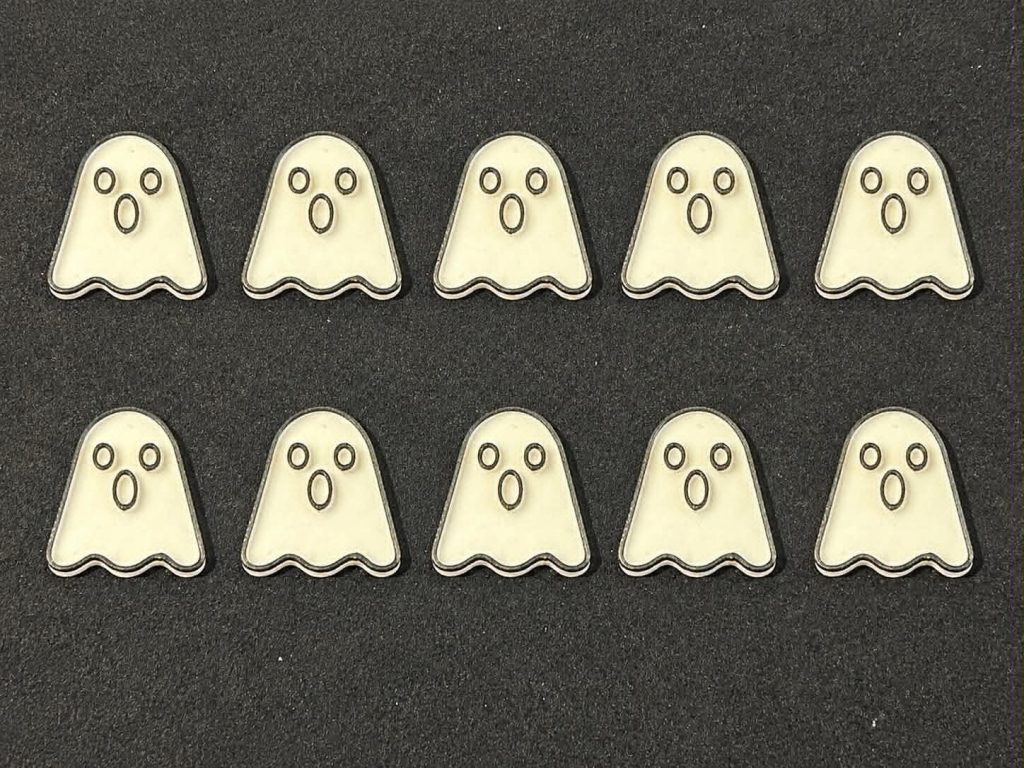 3D Printed Counting Tokens Ghost x10
