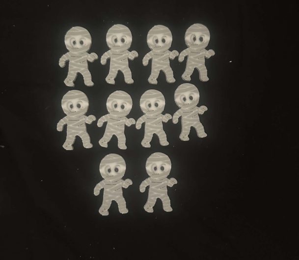 3D Printed Counting Tokens Mummies x10 – These adorable counting tokens are perfect for learning through