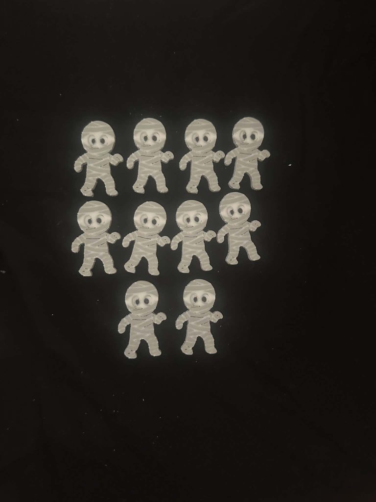 3D Printed Counting Tokens Mummies x10 – These adorable counting tokens are perfect for learning through