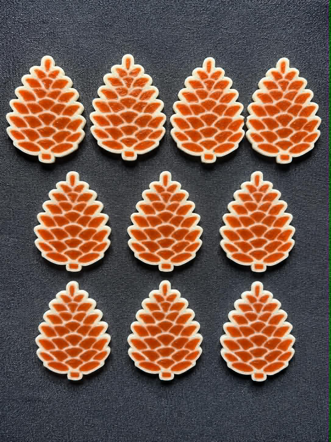 3D Printed Counting Tokens Pinecones x10 - Image 1