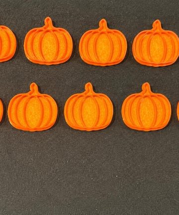 3D Printed Counting Tokens Pumpkins x10