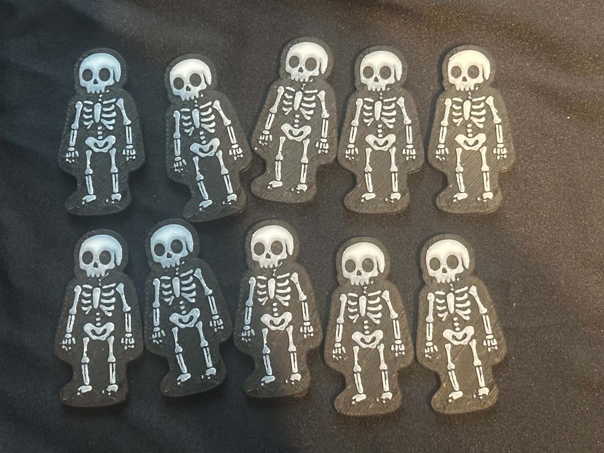 3D Printed Counting Tokens Skeletons x10 - Image 1