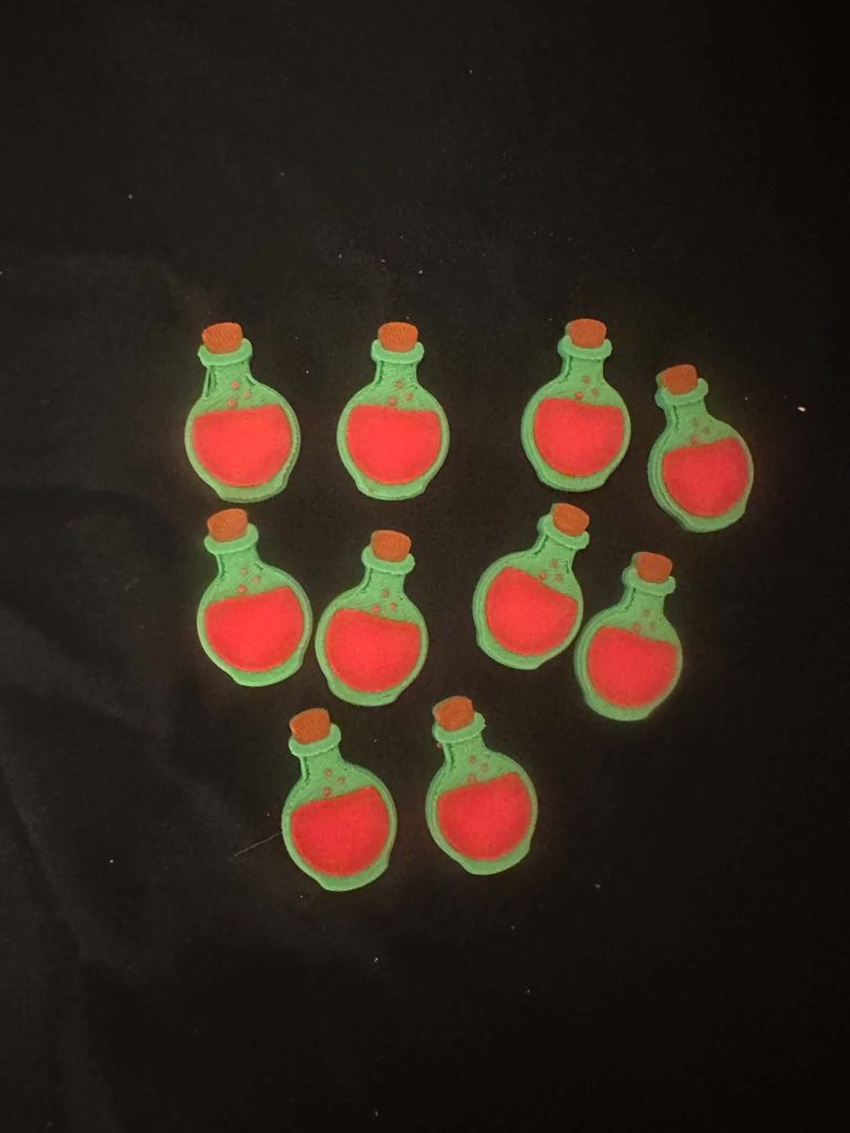 3D Printed Counting Tokens potion bottles x10 – These adorable counting tokens are perfect for learning