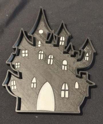 3D Printed Haunted House tray - great for sensory play trays
